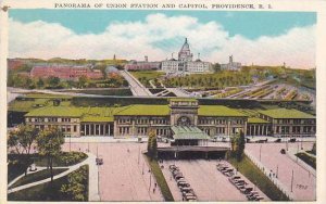 Rhode Island Providence Panorama Of Union Station And Capitol