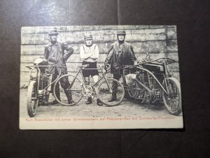 Mint Germany RPPC Bike Postcard Kurt Rosenlocher Phenomenon Bike Pacemaker