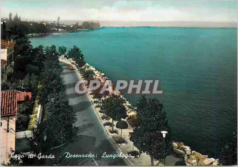 Modern Postcard Lake Garda Desenzano along Lake