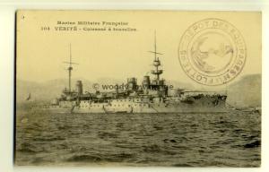 na0161 - French Navy Warship - Verite - postcard