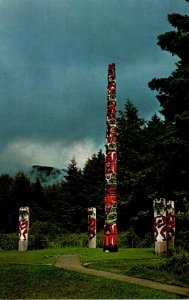 Fog Woman Group Indian Totem Poles Sitka National Historical Park Alaska