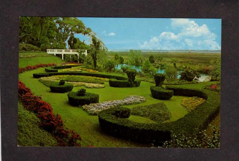 NC Gardens Orton Plantation nr Wilmington North Carolina Postcard Flowers