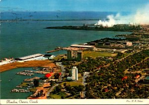 Canada Hamilton Birds Eye View Of The Harbor 1975