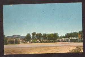TUCUMCARI NEW MEXICO CACTUS LODGE VINTAGE ADVERTISING POSTCARD 1955 ROUTE 66