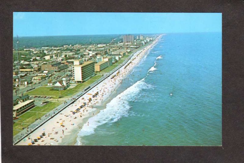 VA Aerial View Hotels Beach Virginia Beach Virginia Postcard