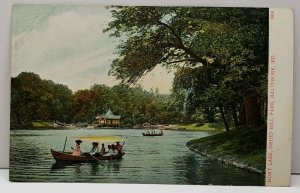 Baltimore Md Boat Lake Druid Hill Park c1907 UDB Postcard C19