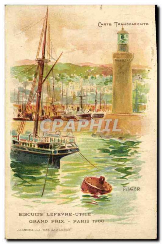 Old Postcard transparent Card Grand Prix Biscuits Lefevre Utile Grand Prix Li...