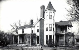 Lewistown Illinois IL Edgar Lee Masters Home Real Photo Vintage Postcard