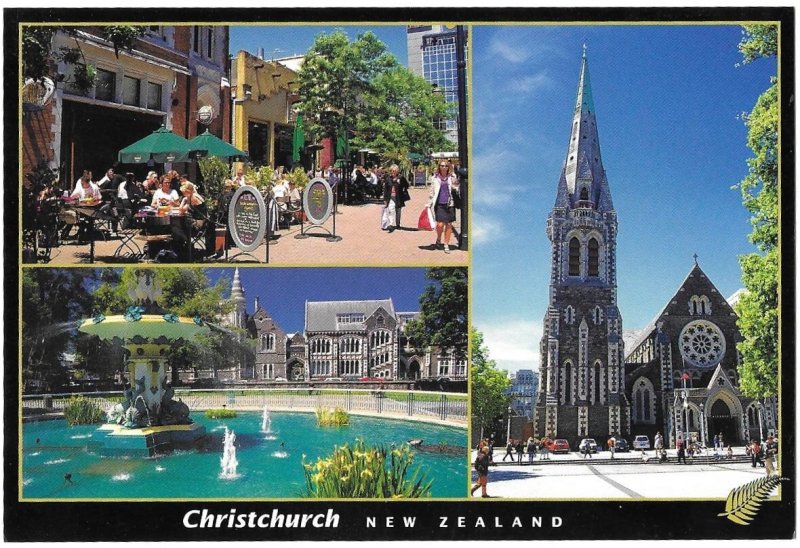 Split View of Christchurch New Zealand A Mix of Old and New 4 by 6