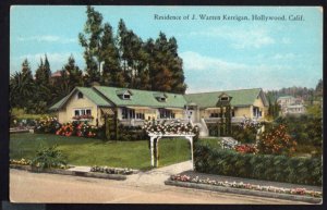 California HOLLYWOOD Residence of J. Warren Kerrigan - Divided Back