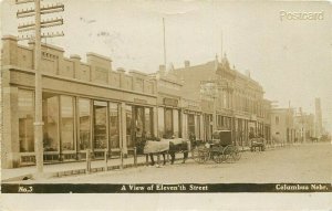 NE, Columbus, Nebraska, Eleventh Street, Olson Photograph No. 3, RPPC