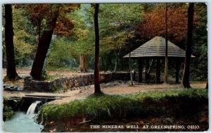 GREENSPRING, Ohio OH  ~ THE MINERAL WELL  1913  Postcard
