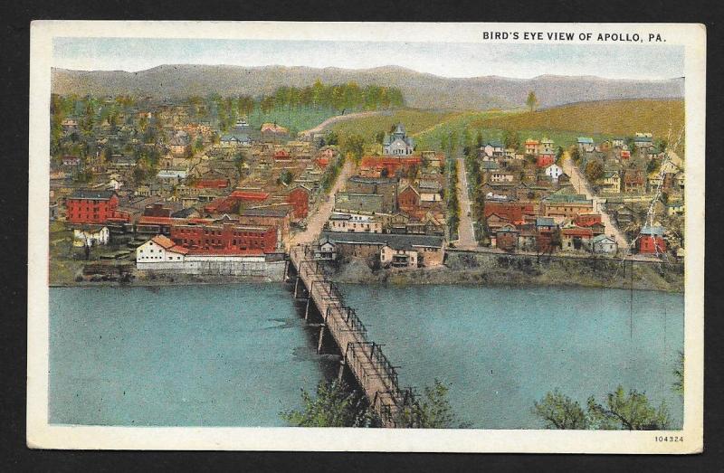 Birds Eye View Apollo PA Used c1933