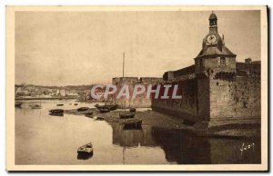 Old Postcard Concarneau Ramparts Of The City Close