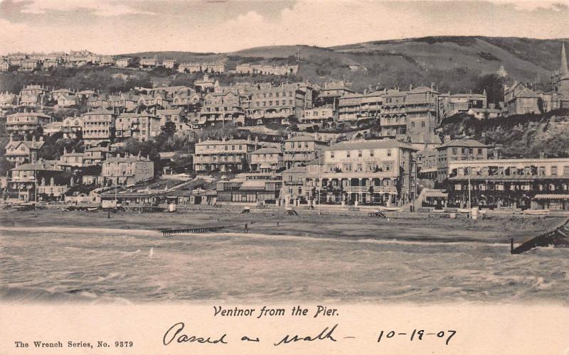 Ventnor From the Pier, Isle of Wight, Great Britain, Early Postcard, Unused