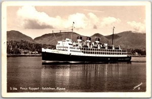 Prince Ruppert Ketchikan Alaska Steamship Transportation RPPC Photo Postcard