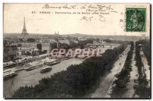 Paris Old Postcard Panorama of the Seine (West Coast)