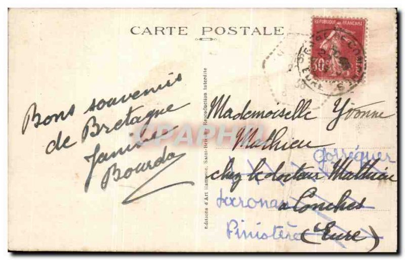 Old Postcard Le Val Andre The Beach View From Piégu