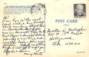 Bishop Space Transit Planetarium Bradenton FL Postcard