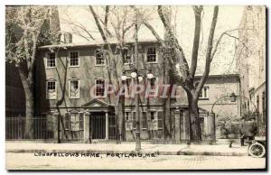 Postcard Old Longfellows Portland Home