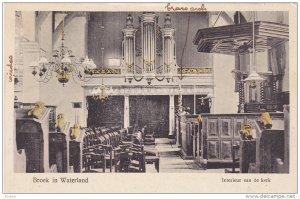 Interieur Van De Kerk, Broek in WATERLAND (North Holland), Netherlands, 1910-...