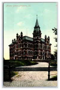 Adams School Ottumwa Iowa IA UNP DB Postcard Y4