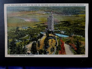 Vintage Postcard 1937 Will Rogers Shrine, Cheyenne Mt., Colorado Springs, (CO)