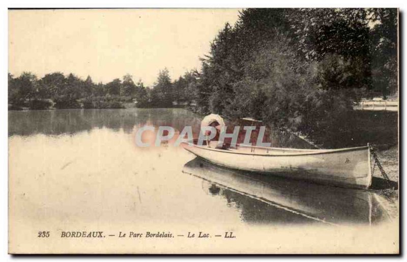 Bordeaux Old Postcard Le Bordelais Park (boat)