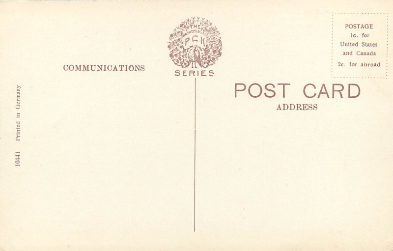 Vintage Postcard Galesburg IL Presbyterian Church Corner View PCK Germany