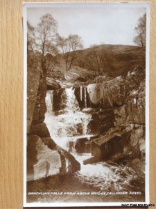 c1934 RPPC - Bracklinn Falls from Above Bridge - Callander