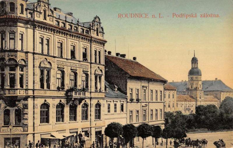 Roudnice Czech Republic Historic Government Building Antique Postcard K71313