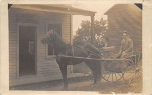 Man with a horse and wagon, Mail man Sigel Post Office Animal Drawn 1912 