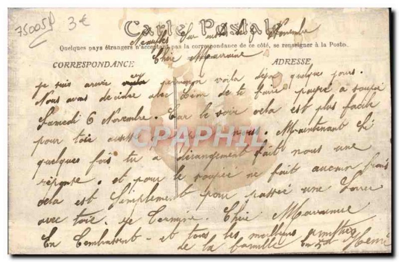 Old Postcard Paris Pantheon