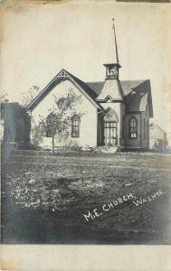 c1907 Vintage RPPC Postcard; M.E. Church, Washta IA Cherokee County Posted