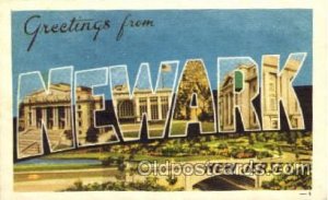 Greetings From Newark, New Jersey, USA Large Letter Town Unused 