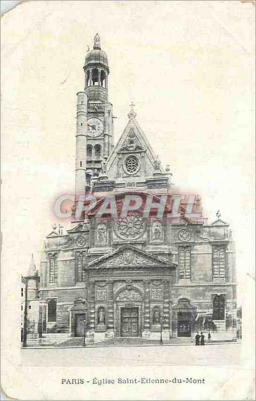 Old Postcard Paris Eglise Saint-Etienne-du-Mont