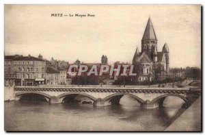 Metz Old Postcard The average bridge