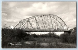 Matamoros Tamaulipas Mexico Postcard International Bridge c1950's RPPC Photo