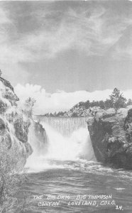 H52/ Loveland Colorado Postcard c1940s The Big Dam Big Thompson Canyon 195