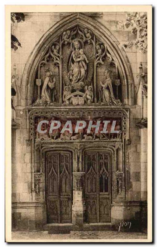 Old Postcard Chateaux De La Loire Chateau d & # 39Amboise Door Chapel St. Hubert