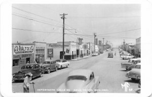 J26/ Foreign RPPC Postcard Mexico c1940s Aqua Prieta Son. Important Street 299