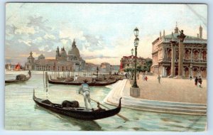 Piazzetta S. Marco colla Chiesa di S. Maria della Salute VENEZIA Venice Postcard