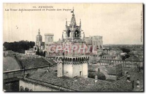 Old Postcard Avignon Tower Jacquemart and Palais des Papes