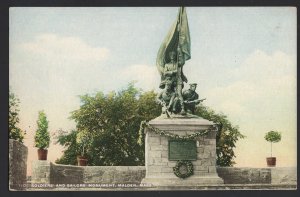 MA MALDEN Soldiers and Sailors Monument Pub Colesworthy's Book Store ~ DB