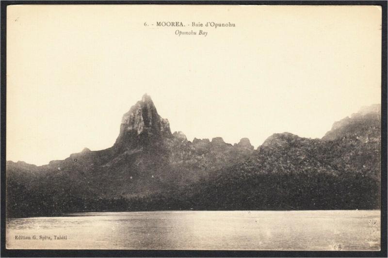 Moorea Opunho Bay French Polynesia Postcard 1910s-1920s Edition G. Spitz No. 6