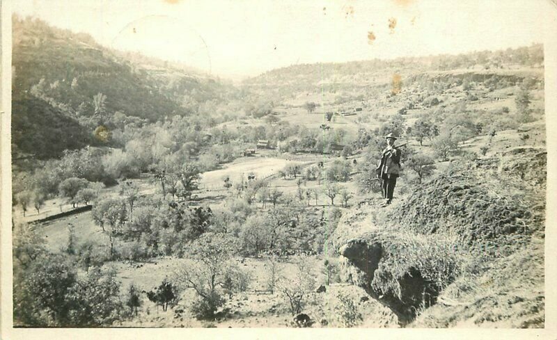 Chico California Valley Rock Outcropping 1930s RPPC Photo Postcard 21-10496