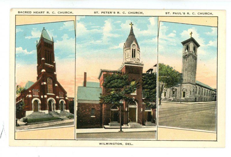 DE - Wilmington. Roman Catholic Churches: Sacred Heart, St Peter's & St Paul's