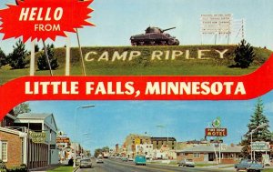 Camp Riley LITTLE FALLS Minnesota National Guard Tank c1960s Vintage Postcard