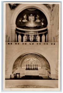 c1910 Mount Tabor Transfiguration Church Interior Israel RPPC Photo Postcard