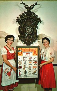 Vintage Postcard Frankenmuth Bavarian Inn Hand-Carved Cuckoo Clock Michigan MI